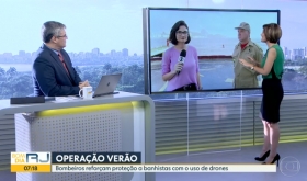 Operação Verão do Corpo de Bombeiros monitora banhistas com ajuda de drones - TV Globo (Bom Dia Rio)