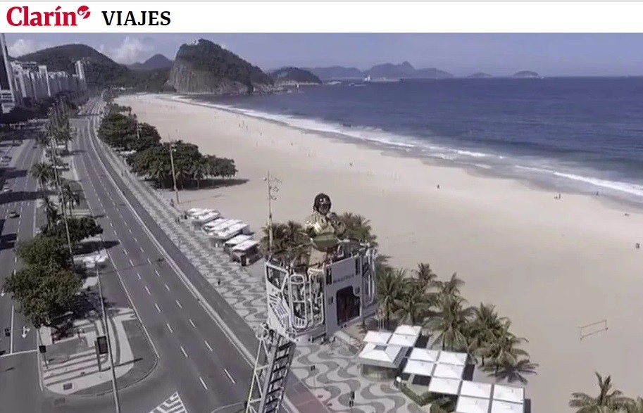 Do alto de 50 metros, bombeiros do Rio de Janeiro tocam músicas para amenizar a quarentena – Clarín