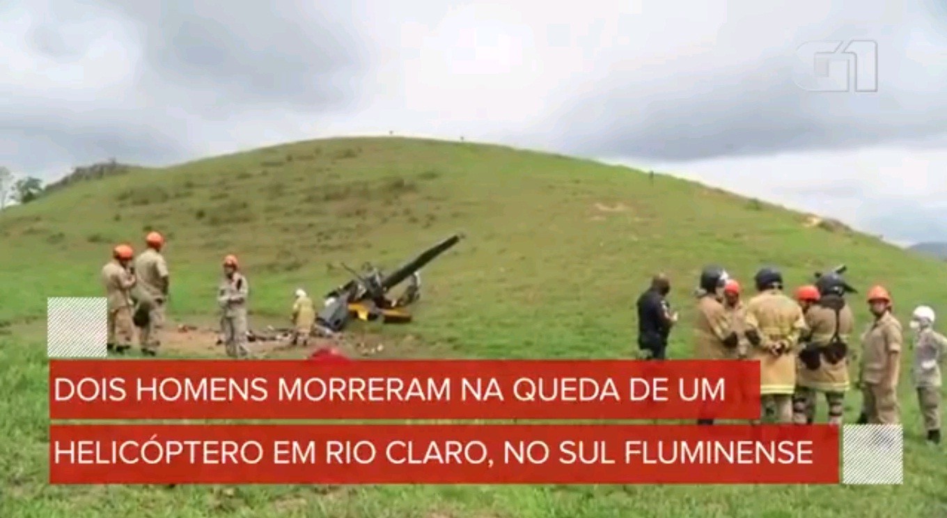 Bombeiros atuaram em queda de helicóptero em Rio Claro. Dois homens morreram – G1 (Sul do Rio e Costa Verde)
