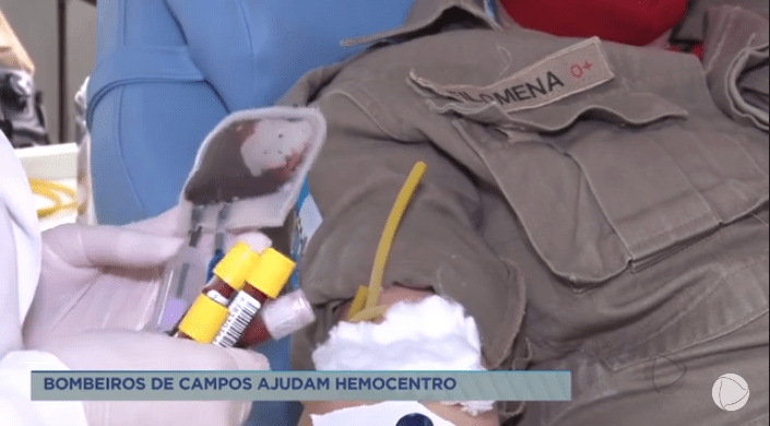 Bombeiros de Campos ajudam Hemocentro – Record Campos