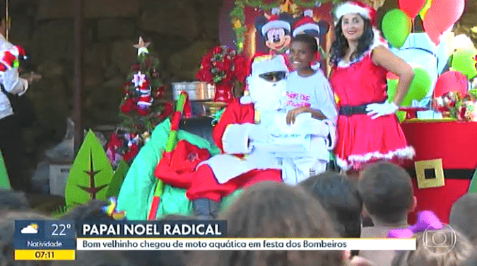 Bombeiros RJ faz festa de natal para associação dos amigos da infância com câncer – TV Globo (Bom Dia Rio)