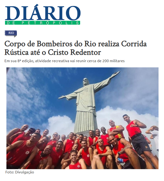 Corpo de Bombeiros do Rio realiza Corrida Rústica até o Cristo Redentor – Diário de Petrópolis