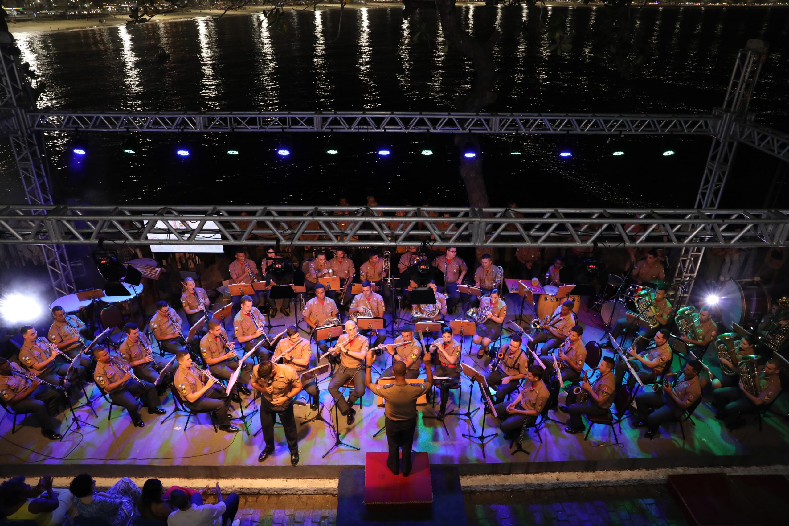 Concerto natalino do CBMERJ encanta no Forte de Copacabana